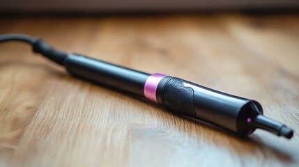 Naklejka premium Electric curling iron with precise temperature controls and led indicators