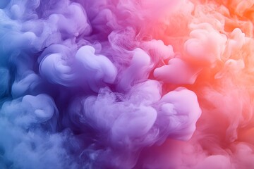 Obraz premium Vibrant Abstract Smoke Clouds in Soft Gradient Colors for Creative Design