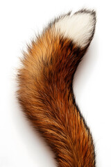 Obraz premium Fox furry tail isolated on white background