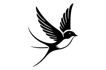 Swallow Bird simple vector and illustration