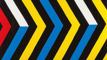 Abstract Diagonal Stripes Bold Color Pattern Design