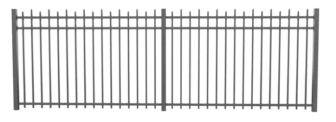 Decorative Fence: A decorative fence with a classic and elegant design, featuring pointed vertical elements.
