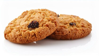 "Oatmeal Raisin Cookie on a Clean White Surface"