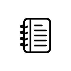 Fototapeta premium notebook, book icon vector sign 