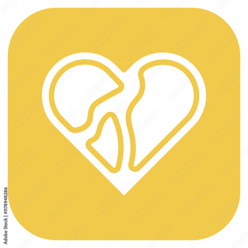 Poster heart icon vector image. can be used for butcher.