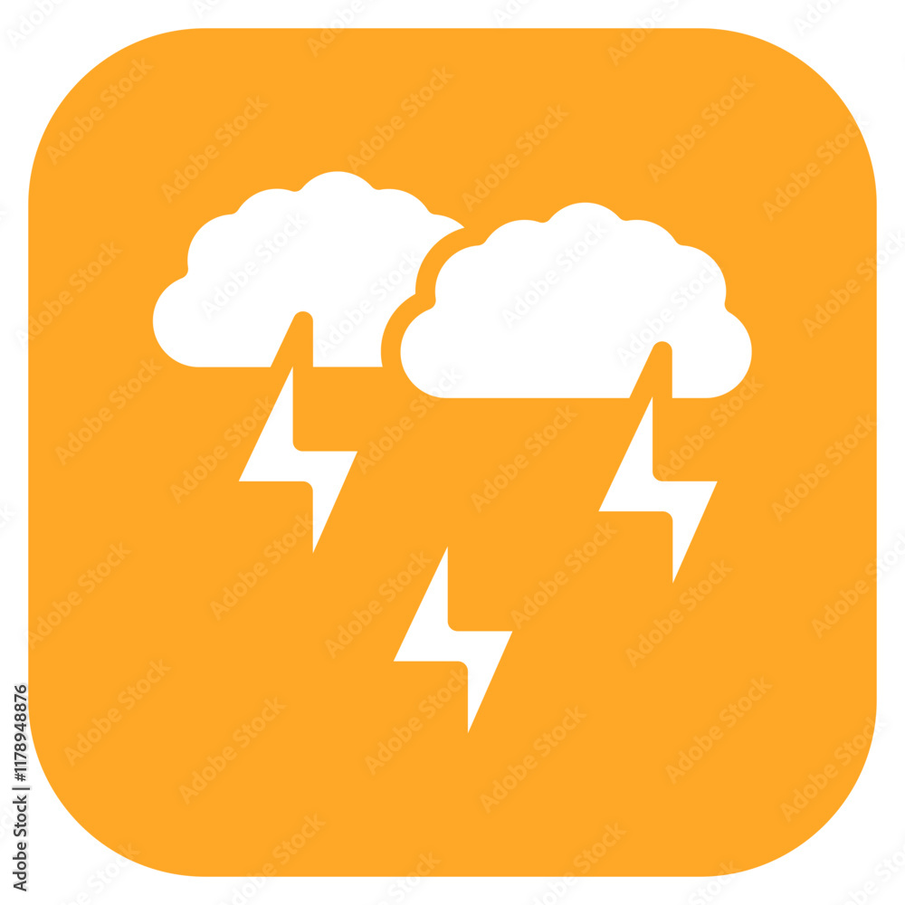 Poster monsoon lightning icon vector image. can be used for monsoon.