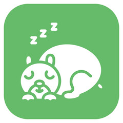 Sleepy Bear icon vector image. Can be used for Time to Sleep.