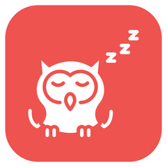 Sleepy Owl icon vector image. Can be used for Time to Sleep.