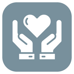 Caring Hands icon vector image. Can be used for Grandparents.