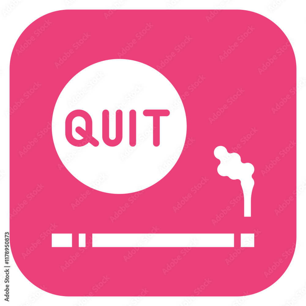 Poster smoking cessation program icon vector image. can be used for quit smoking.
