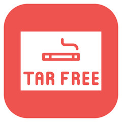 Tar Free icon vector image. Can be used for Quit Smoking.