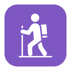 Hiking icon vector image. Can be used for Recreations.