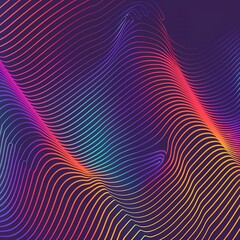 Abstract Colorful Wavy Lines Pattern Design
