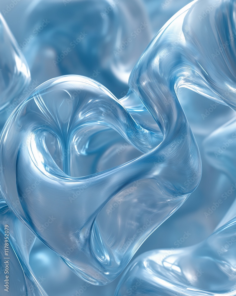 Aufkleber harmony of forms and textures. shiny surfaces - smooth glossy surfaces with a gra_001