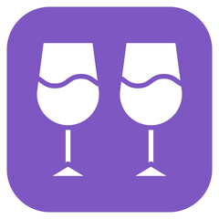 Wine Glass icon vector image. Can be used for Nightclub.