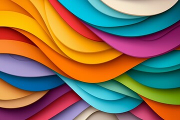 Vibrant Colorful Abstract Wave Pattern Background Design Multicolored Layers Swirls