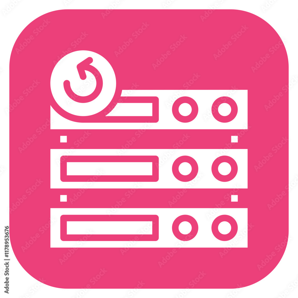 Poster backup icon vector image. can be used for data storage.
