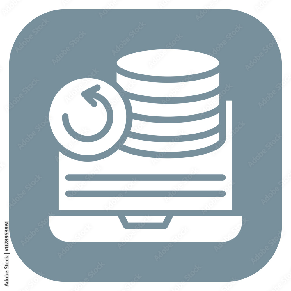 Poster data recovery icon vector image. can be used for data storage.