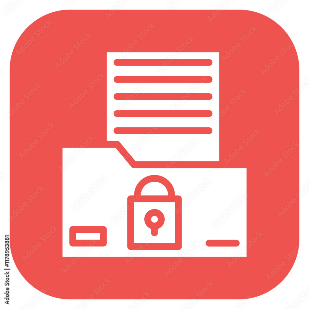 Poster data security icon vector image. can be used for data storage.