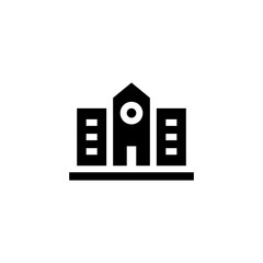 school building icon sign vector design