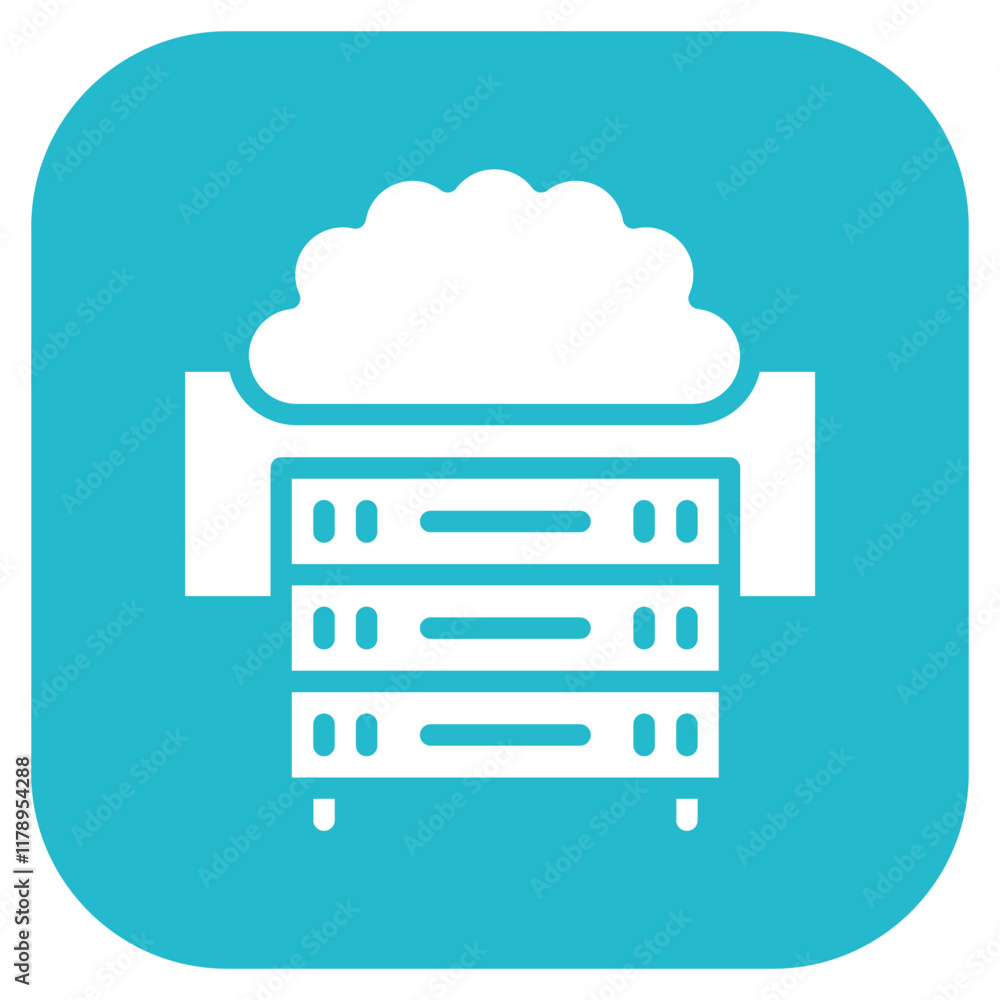 Poster storage utilization icon vector image. can be used for data storage.