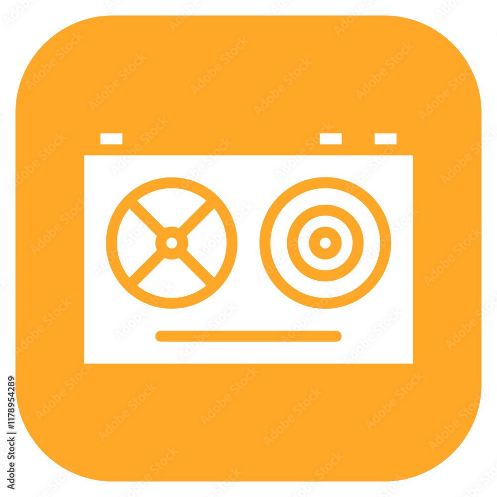 Poster tape drive icon vector image. can be used for data storage.