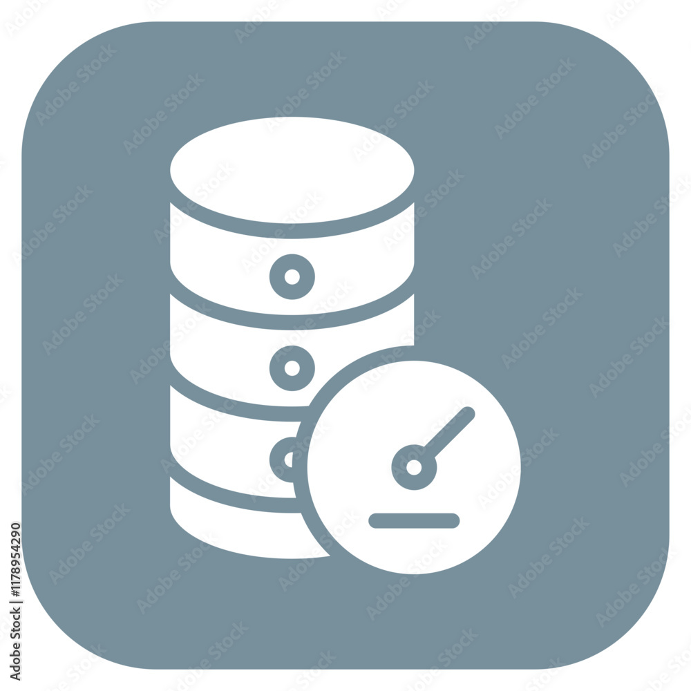 Poster storage performance icon vector image. can be used for data storage.