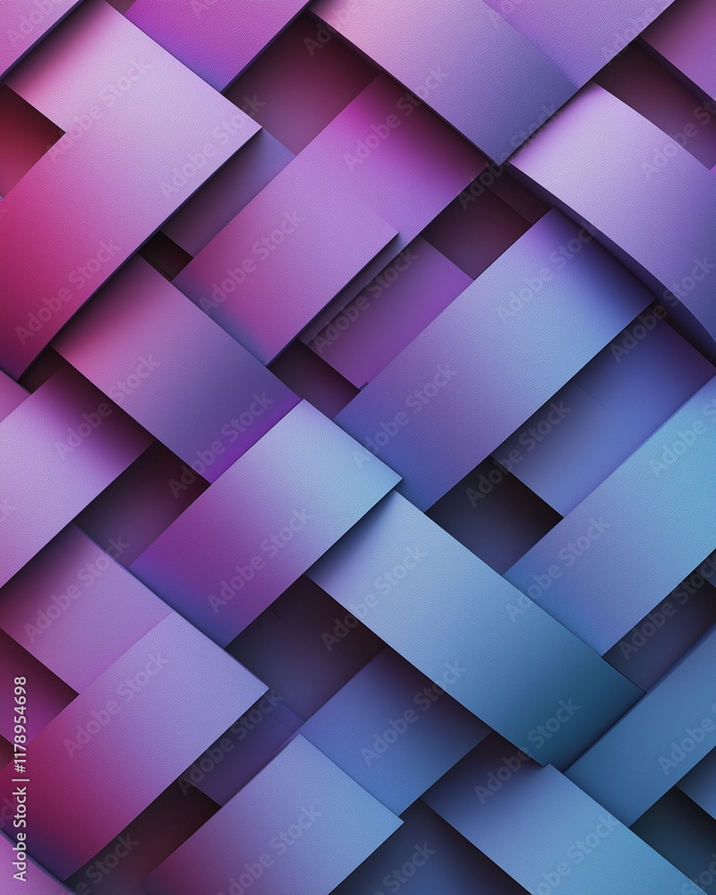 Poster harmony of forms and textures. tessellation mosaic 3d mosaics with depth. geometr_002