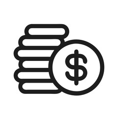 Economy Growth Concept – Coin Stack Illustration