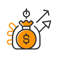 Financial Success Icon – Cash and Coin Design