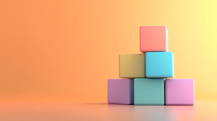 Obraz premium Creative combination of colorful blocks