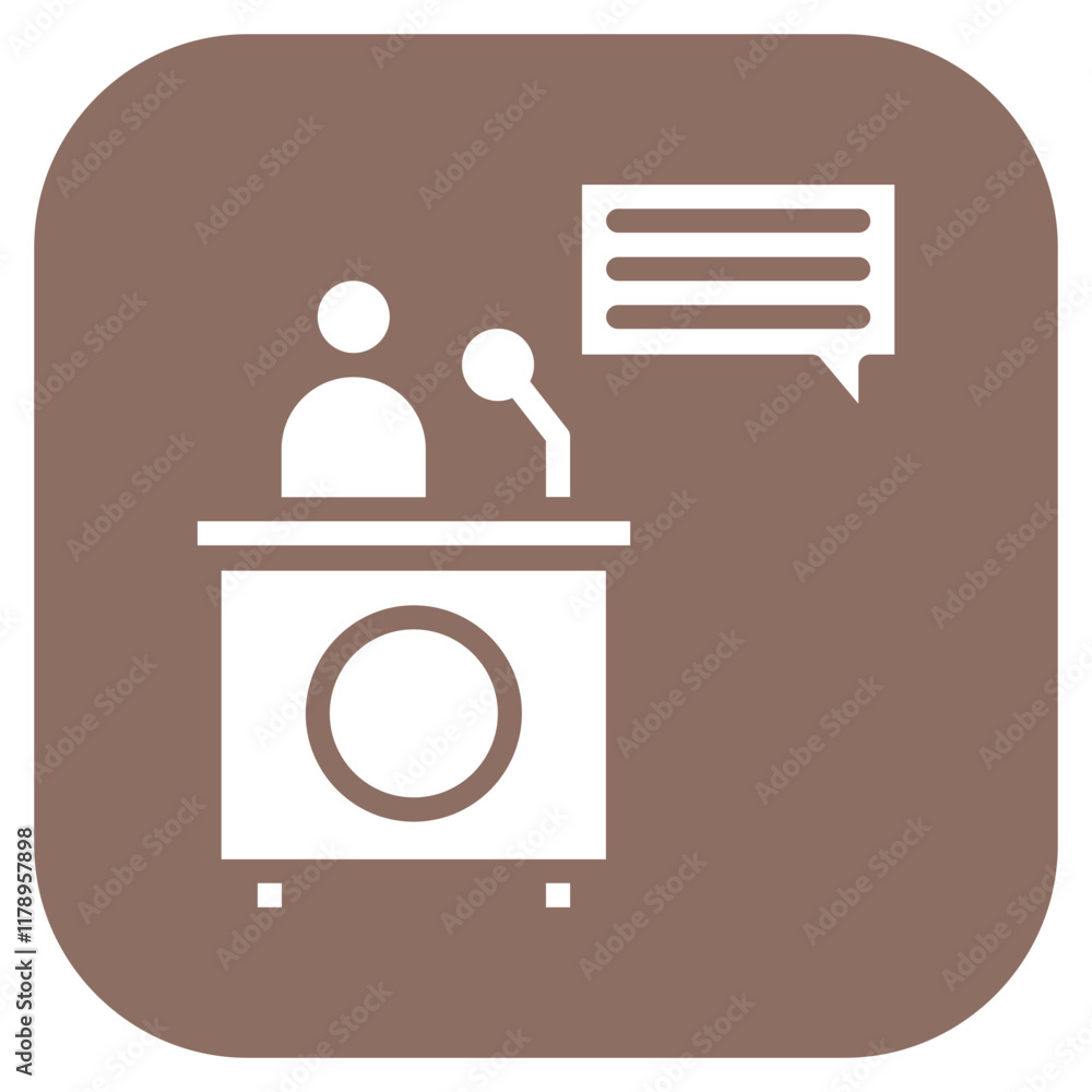 Poster speech icon icon vector image. can be used for voice recognition.