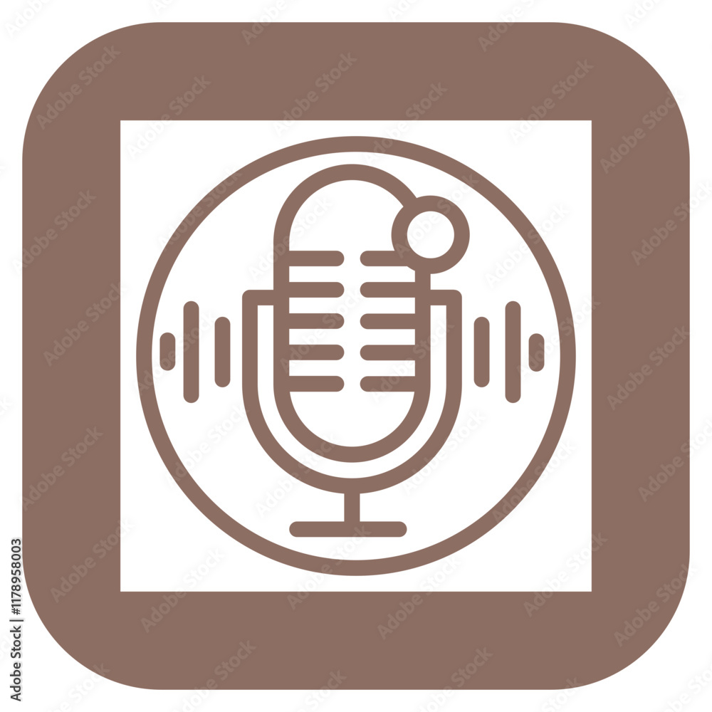 Aufkleber voice interface icon vector image. can be used for voice recognition.