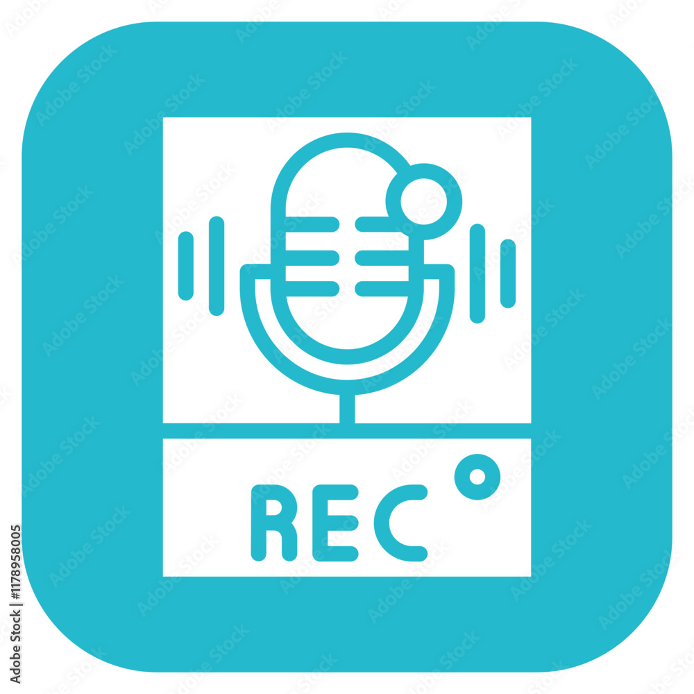 Poster voice log icon vector image. can be used for voice recognition.