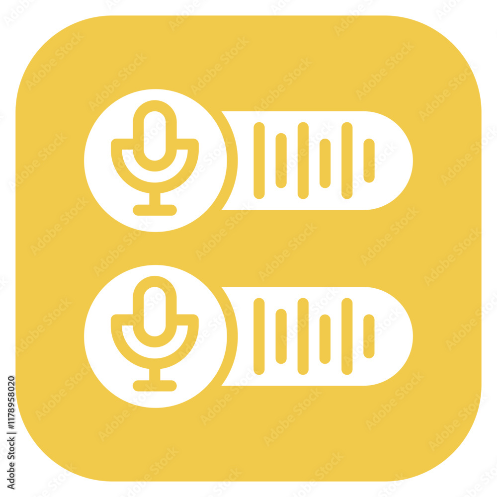 Aufkleber voice message icon vector image. can be used for voice recognition.