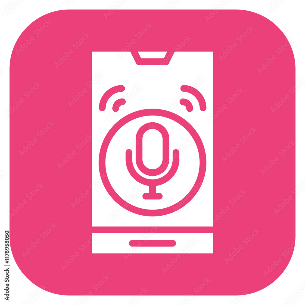Aufkleber voice recognition app icon vector image. can be used for voice recognition.