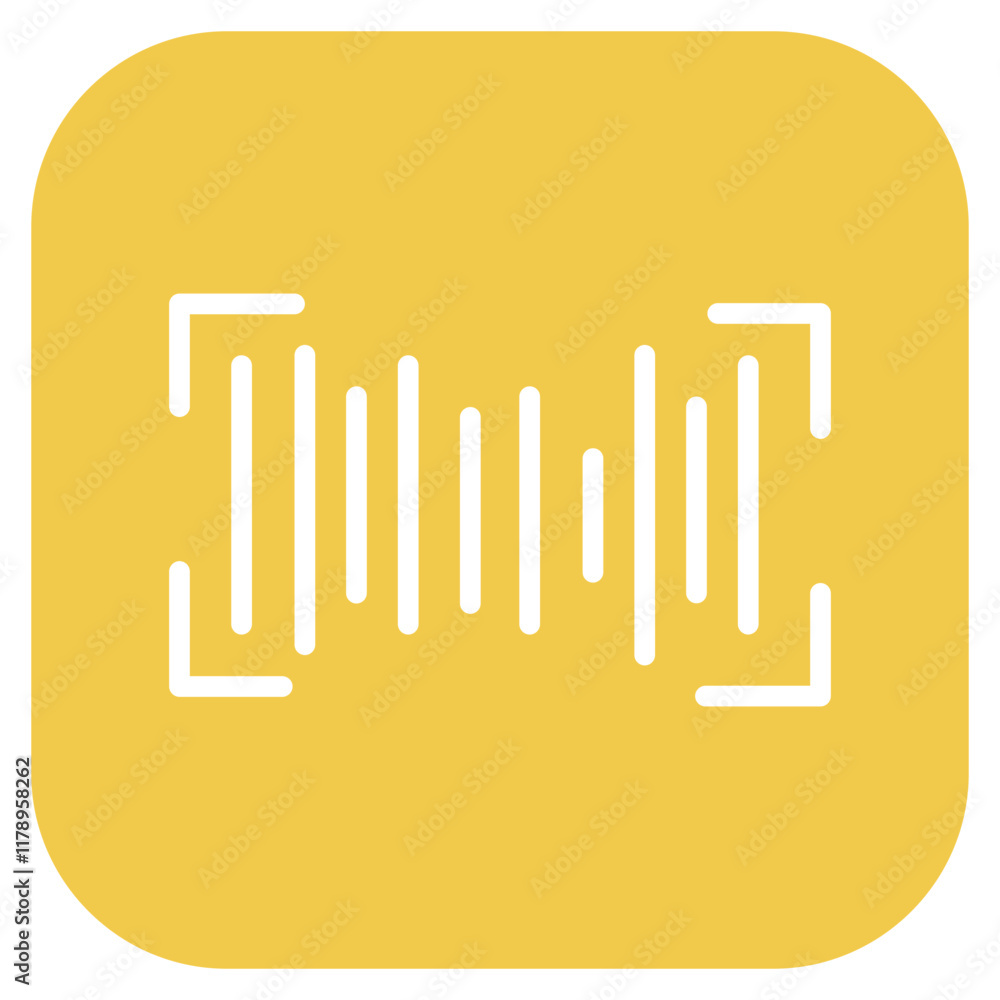 Aufkleber voiceprint icon vector image. can be used for voice recognition.