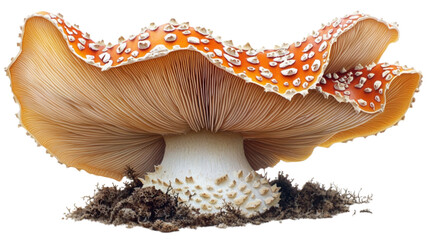  Fly Agaric Mushroom on a Transparent Background