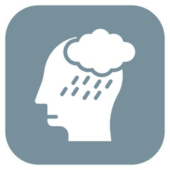 Post Traumatic Stress Disorder icon vector image. Can be used for Psychiatry.