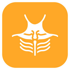 Collarbone icon vector image. Can be used for Orthopedics.