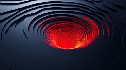 3D abstract background with red paper shape. Vector illustration of geometric shapes of carbon sliced textured with red glittering light. Graphic design elements. Elegant decoration.