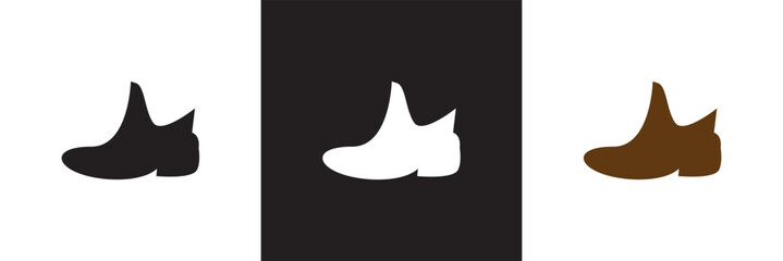 Boot icon. Shoes Icon .isolated on white and black background. vector illustration. EPS 10