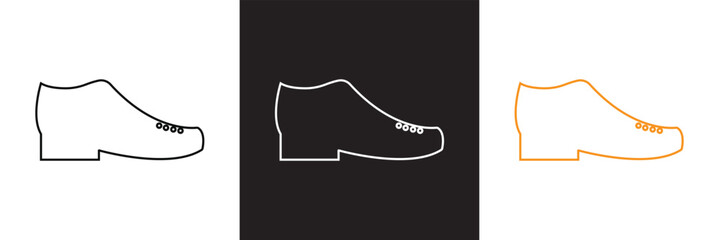 Boot icon. Shoes Icon .isolated on white and black background. vector illustration. EPS 10