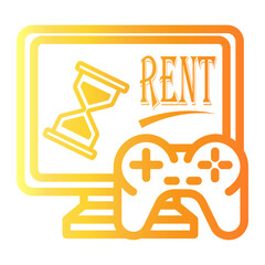 rent Line Gradient Icon