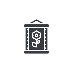 Flower picture vector icon
