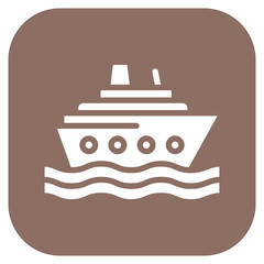Cruise Ship icon vector image. Can be used for Honeymoon.