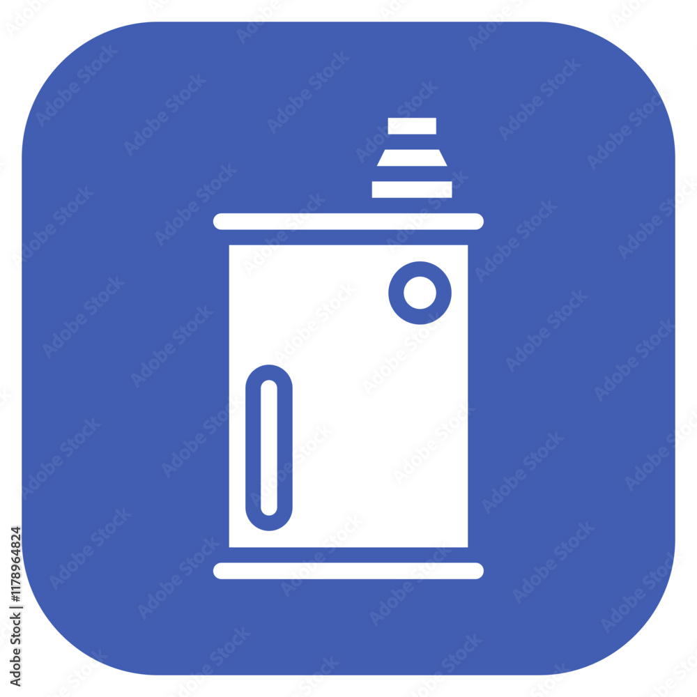 Poster box mod icon vector image. can be used for vaping.