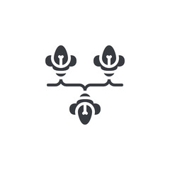 A string of garland lights vector icon