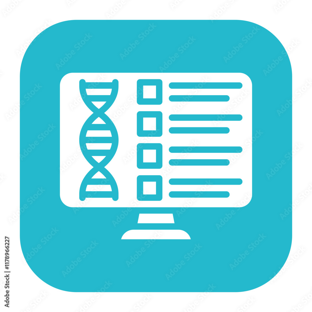 Aufkleber bioinformatics icon vector image. can be used for biotechnology .
