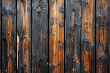 Rustic wooden planks with weathered surface and peeling paint